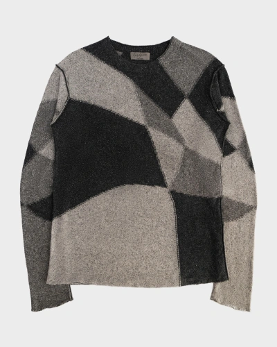 Pre-owned Yohji Yamamoto S/s 12  Pour Homme Abstract Sweater In Black