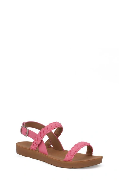 Yoki Kids' Brynn Braided Sandal In Pink