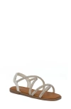 Yoki Kids' Pamela Crystal Embellished Sandal In White