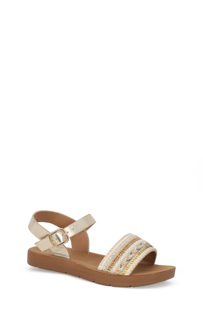 Yoki Kids' Vanity Beaded Sandal In Gold