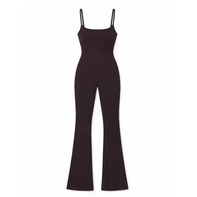 Yorstruly Women's Brown Criss-cross Jumpsuit - Chocalate Ganache
