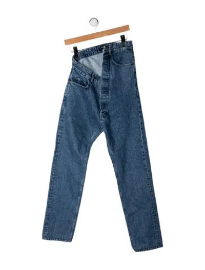 Pre-owned Y/project High-rise Straight Leg Jeans In Blue