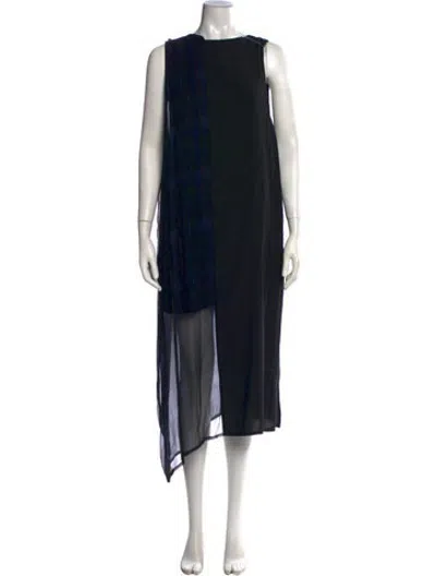 Pre-owned Y's 2014 Midi Length Dress In Black