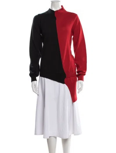 Pre-owned Y's 2021 Wool Sweater In Black/red