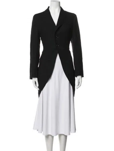 Pre-owned Y's 2024-2025 Wool Blazer In Black