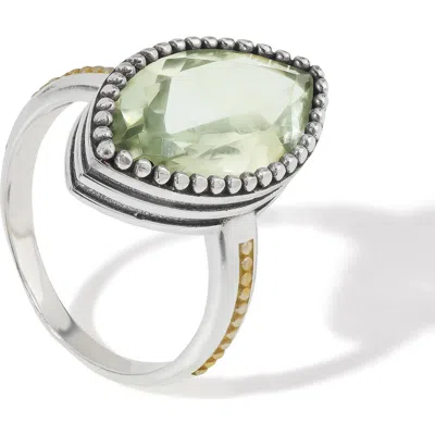 Ys Gems Marquise Cut Green Quartz Ring