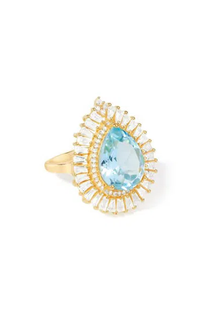Ys Gems Semiprecious Stone Drop Earrings In Blue