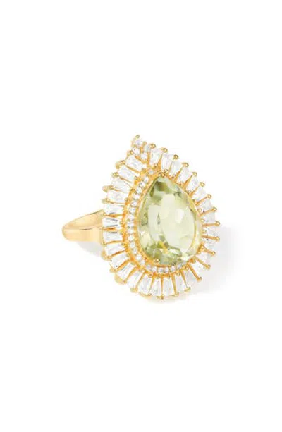Ys Gems Semiprecious Stone Drop Earrings In Green