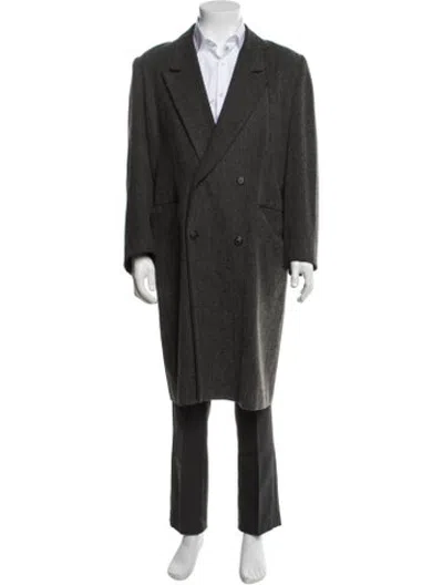 Pre-owned Y's Vintage 1980's Overcoat In Green