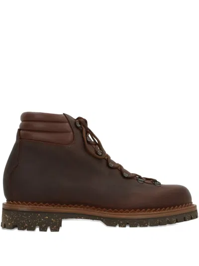 Yuketen Leather Lace-up Boots In Brown