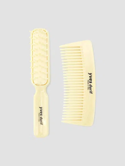 Yves Durif Women's Mini Brush & Comb Set In Ivory