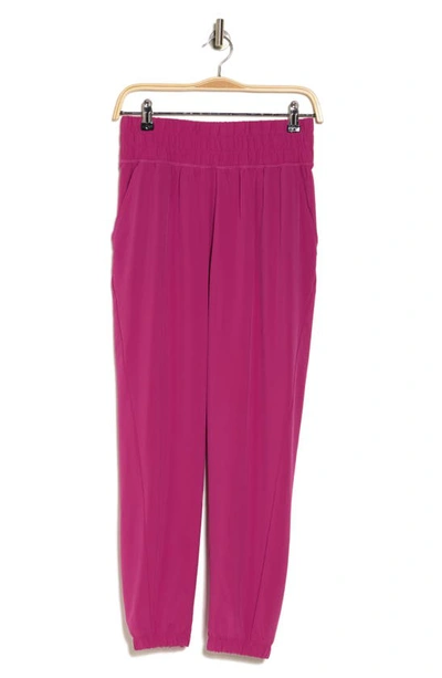 Z By Zella Interval Woven Track Pants In Pink Plumier