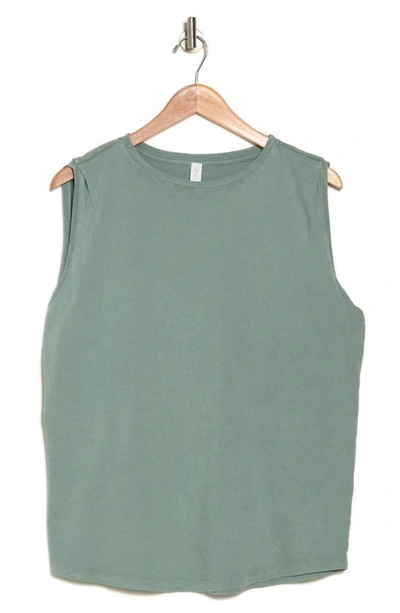 Z By Zella Vintage Washed Relaxed Tank In Green
