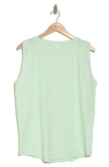 Z By Zella Washed Cotton Tank In Green Glimmer