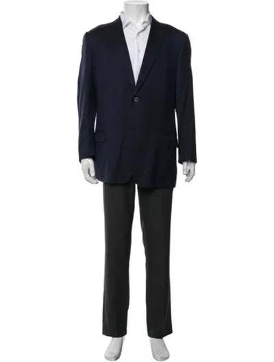 Pre-owned Z Zegna Wool Blazer In Blue
