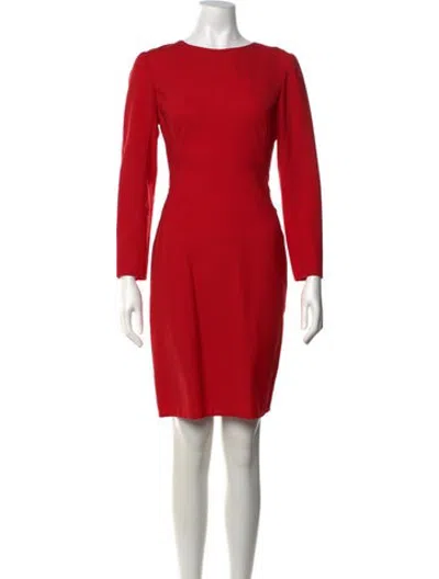 Pre-owned Zac Posen Virgin Wool Knee-length Dress In Red