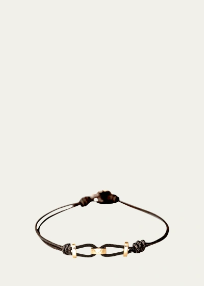 Zadeh Men's 10k Gold Alexander Cord Bracelet In Rose Gold