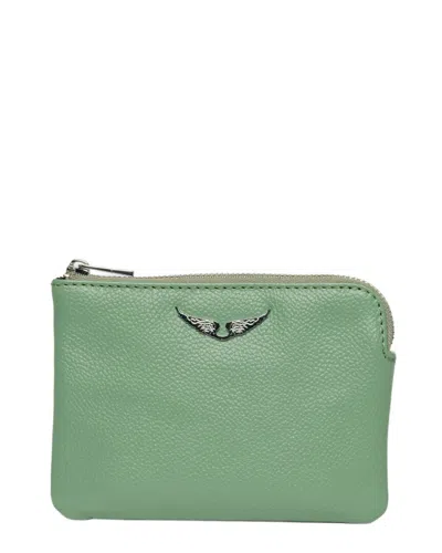 Zadig & Voltaire Mini Uma Wings Grained Leather Pouch