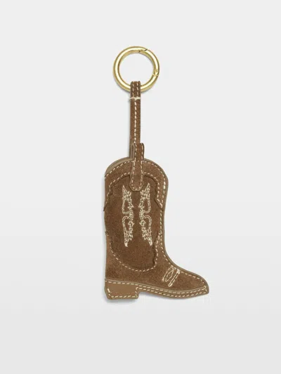 Zadig & Voltaire Tex Keyring In Brown