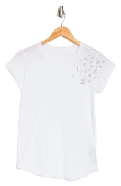 Zadig & Voltaire Skinny Leo Strass Tee In Blanc