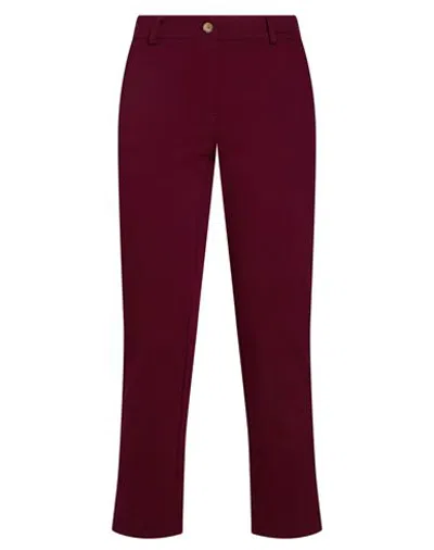 Zahjr Woman Pants Burgundy Size 10 Viscose, Polyamide, Elastane In Red
