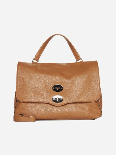 Zanellato Postina M Daily Leather Bag In Brown Di Susa
