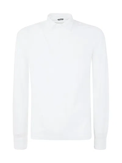 Zanone Long Sleeves Polo In White