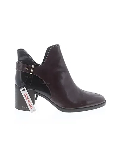 Pre-owned Zara Ankle Boots In Black