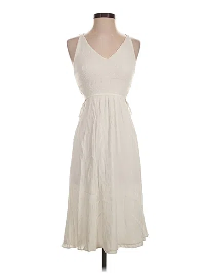 Pre-owned Zara Basic Casual Dress In Ivory