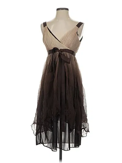 Pre-owned Zara Basic Cocktail Dress In Brown