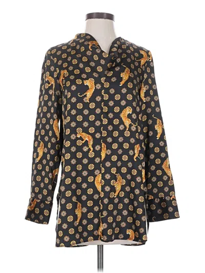 Pre-owned Zara Basic Kimono In Gold