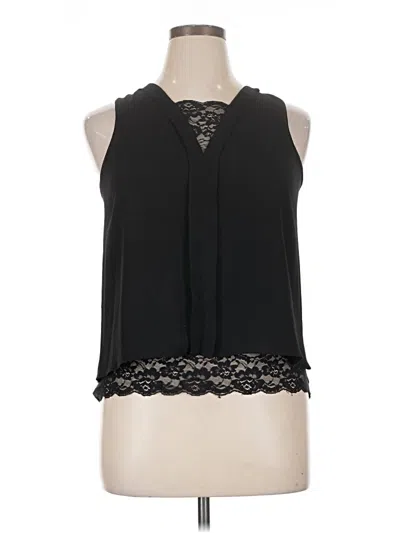 Pre-owned Zara Basic Sleeveless Blouse In Black