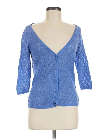 Pre-owned Zara Cardigan Sweater In Blue