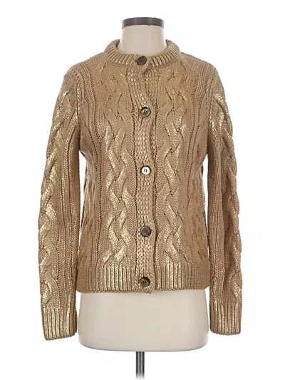 Pre-owned Zara Cardigan Sweater In Tan