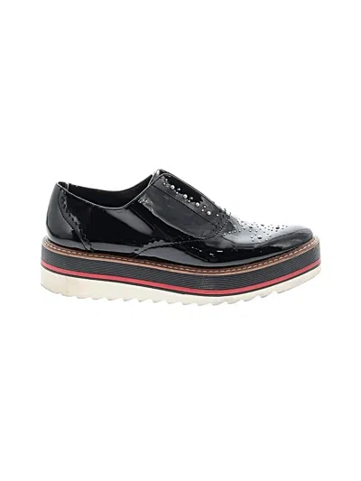 Pre-owned Zara Flats In Black