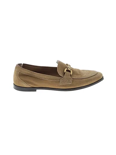 Pre-owned Zara Flats In Tan