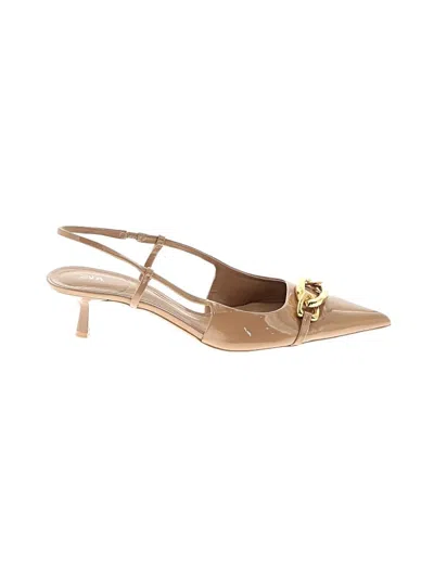 Pre-owned Zara Heels In Tan