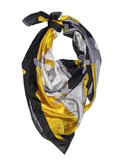 Pre-owned Zara Silk Scarf In Yellow