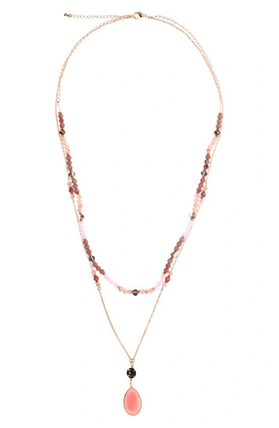 Zaxie By Stefanie Taylor Beaded Layered Necklace In Gold