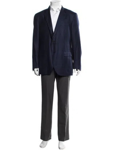 Pre-owned Zegna Cashmere Blazer In Blue