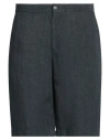 Zegna Man Shorts & Bermuda Shorts Steel Grey Size 38 Linen