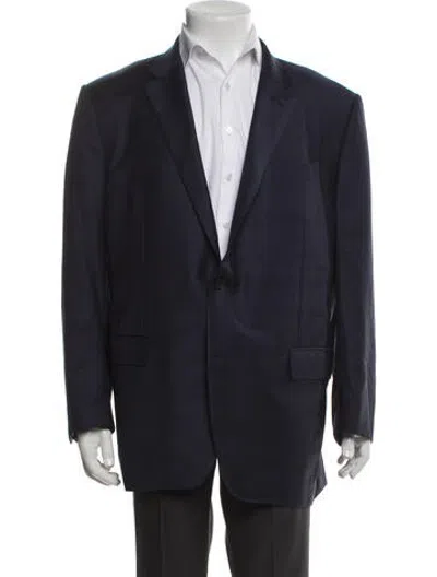 Pre-owned Zegna Wool Blazer In Blue