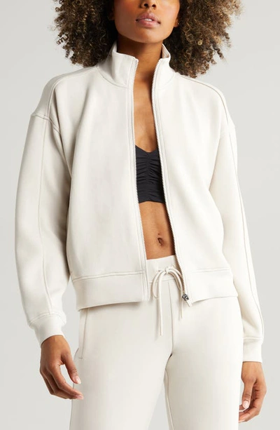 Zella Level Set Track Jacket In Grey Moonbeam