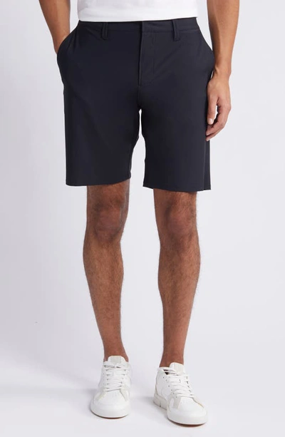 Zella Torrey Flat Front Golf Shorts In Black