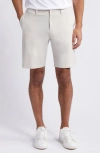 Zella Torrey Flat Front Golf Shorts In Grey Pebble