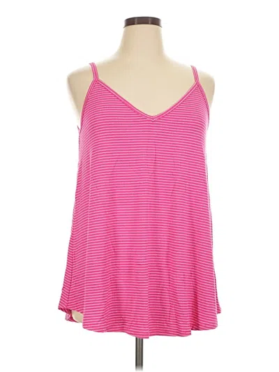 Pre-owned Zenana Tank Top Pink Halter Neckline Tops