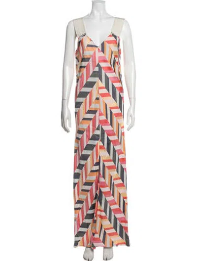 Pre-owned Zero + Maria Cornejo Animal Print Mini Dress In Brown