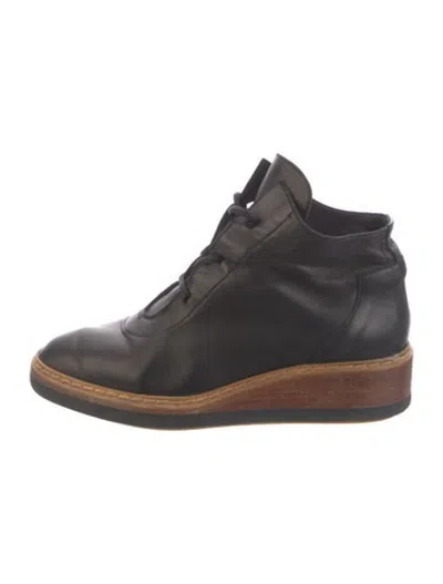 Pre-owned Zero + Maria Cornejo Leather Boots In Black