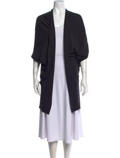 Pre-owned Zero + Maria Cornejo Open Front Sweater In Black