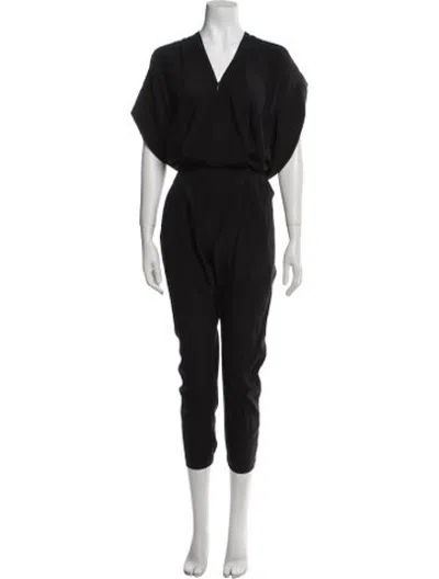 Pre-owned Zero + Maria Cornejo V-neck Jumpsuit In Black